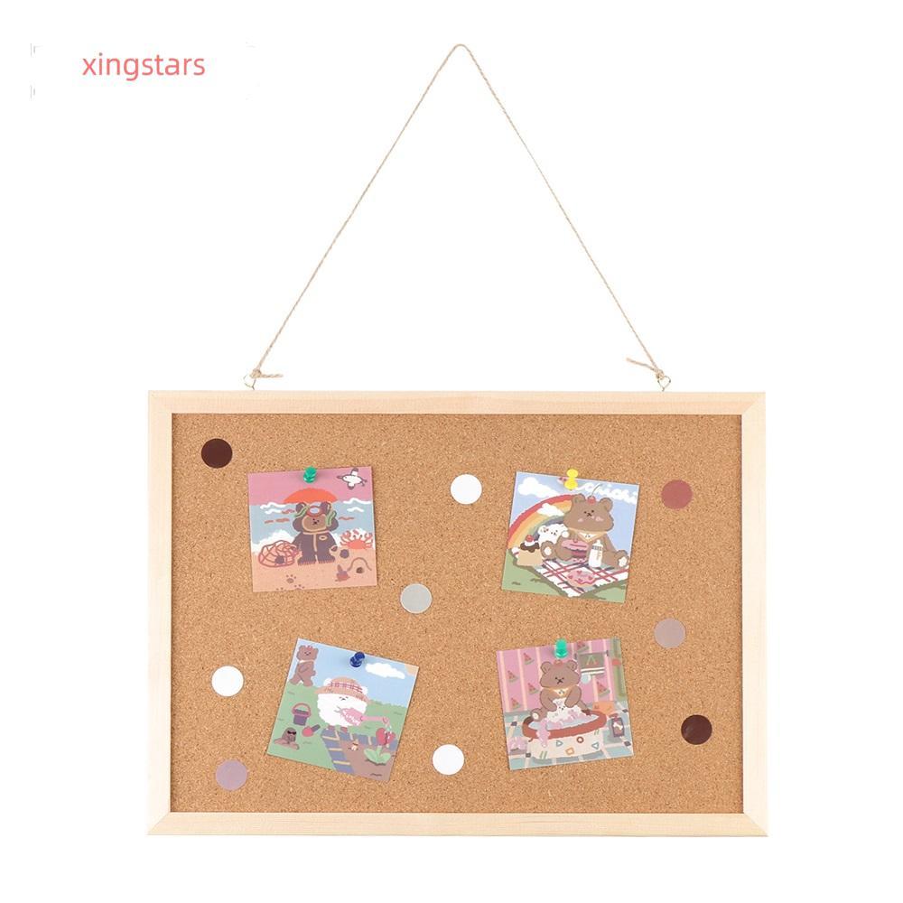 XINGSTARS Vision Board Pin Office School Wood Corkboard