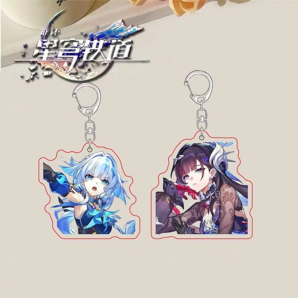 อะนิเมะ Honkai Star Rail HSR พวงกุญแจไมก้าอะคริลิคใสสําหรับตกแต่งกระเป๋านักเรียนพร้อมตัวละครเกมเป็นข
