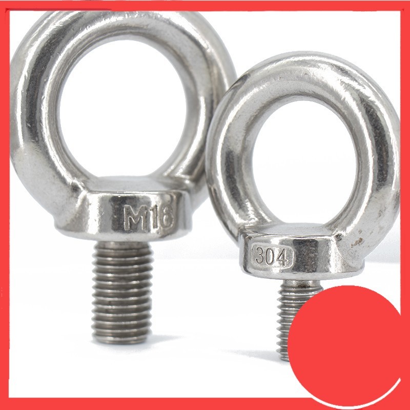 304 สแตนเลสสตีล Lug แหวน Bolt Crane เรือแหวน O-type สกรูขยายแหวนสกรู M3/M4/M5/M6/M8 * L9-200 มม. SS-