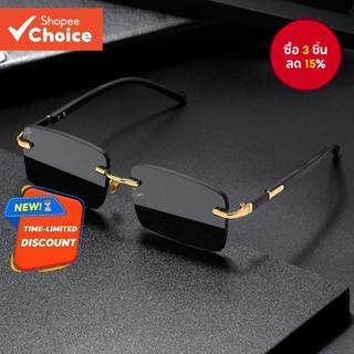 แว่นกันแดดไร้ขอบสําหรับผู้หญิง/ผู้ชายเลดี้แฟชั่นเลนส์ไล่ระดั…