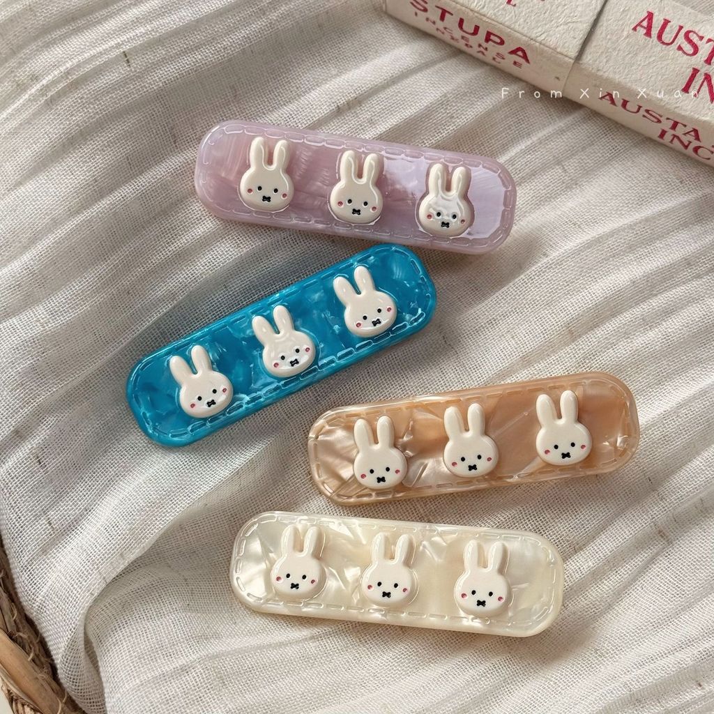 กิ๊บรูปกระต่าย acetate ออกแบบเป็นทรงปากเป็ด น่ารักสไตล์การ์ตูน เหมาะสำหรับใช้งานในทุกวันและเหมาะสมกั