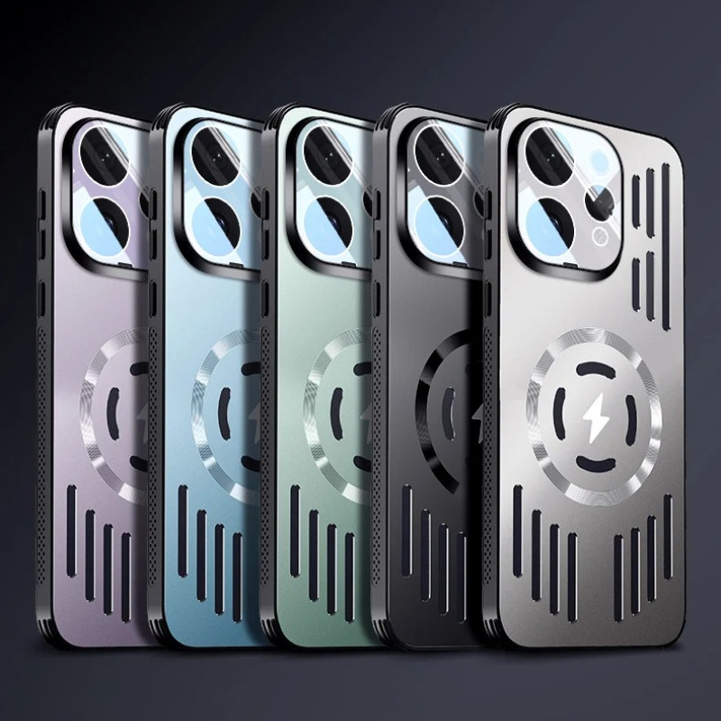 สําหรับ VIVO V70 โลหะเคสกระจายความร้อนสําหรับ VIVO S50 V70 แม่เหล็กไร้สายชาร์จเลนส์ฟิล์มอลูมิเนียม Slloy Hard กันกระแทก