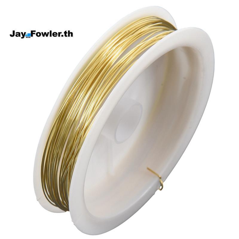[Jay_Fower]ลวดทองเหลืองสีทอง 9m x 0.5mm