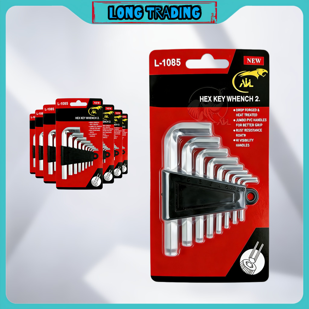 ชุดประแจหกเหลี่ยม9ชิ้น L-1085 กุญแจหกเหลี่ยม สินค้า คุณภาพดี ราคาถูก