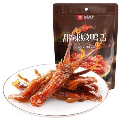 Liangpin Shop Sweet Spice Tender Duck Tongue 54g Bagged ของว่างสบายๆบรรเทาละครตะกละขนมอาหารเป็ดที่ไม