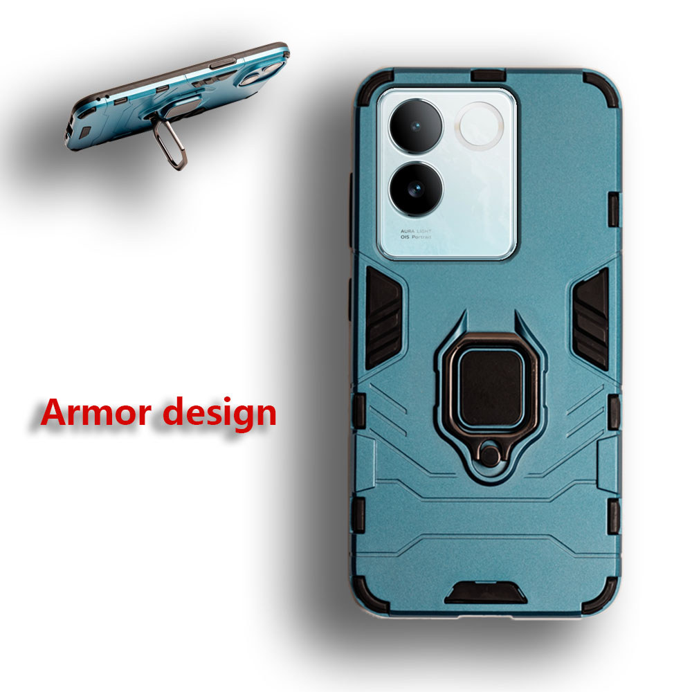 เกราะทหารสําหรับ Vivo S17E iQOO Z7 Pro T2 Pro 5G V2285A Kickstand ป้องกันเคสโทรศัพท์แหวนแม่เหล็ก Hea