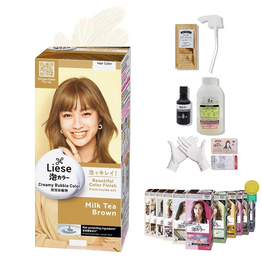 Liese Bubble Hair Color, Liese Hair Dye, Bubble Hair Color Japanese, Hair Dye Japanese, Tinted Japon
