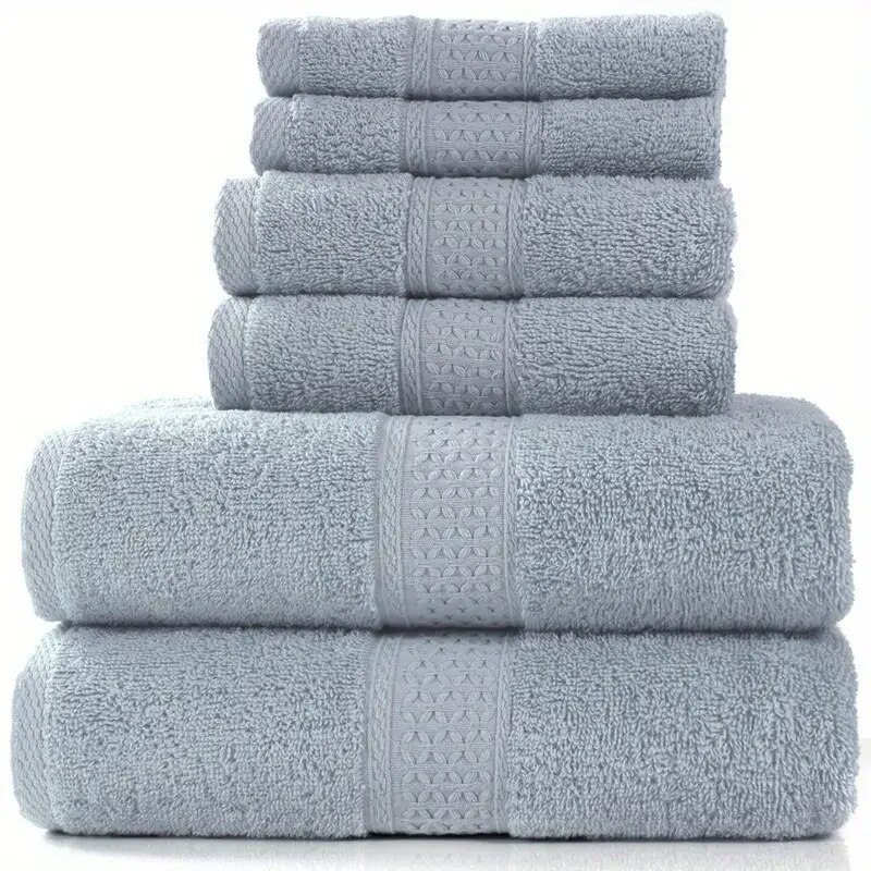 Bath Towel Washcloth Cotton Towel Solid Color Soft Absorbent Towels Multipurpose Use For Hotel Bathr