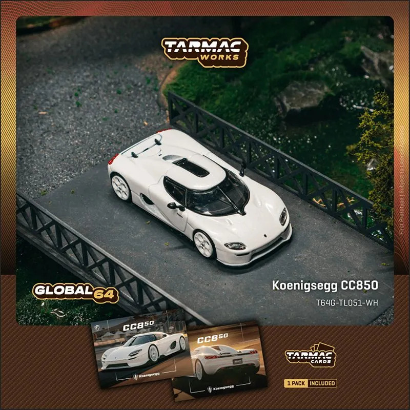 TW 1/64 Koenigsegg CC850 โลหะผสมสีขาวโมเดลรถDiecastของเล่นของขวัญวันเกิด