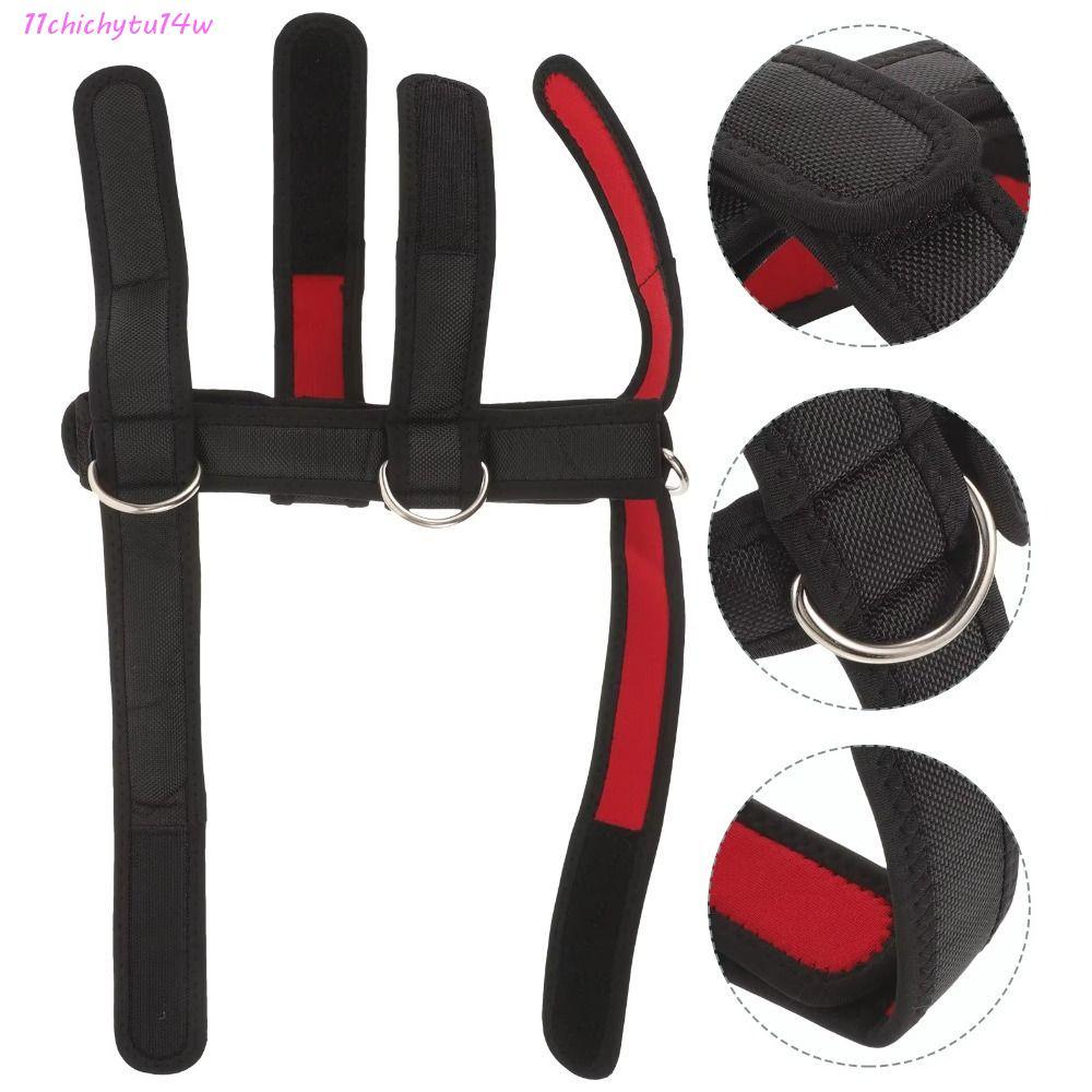 CHICHYTU14W สายรัดฝึกหัว, สายรัดไนลอนยืดปากมดลูกเทรนเนอร์กล้ามเนื้อคอ, อุปกรณ์ออกกําลังกายที่ทนทานน้