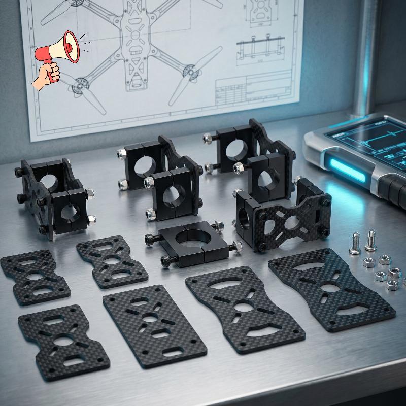 [MZ] 12/14/16/18/20/22/25/30 มม.3k คาร์บอนไฟเบอร์มอเตอร์ฐานที่นั่งคงที่ Mount Plate Clamp สําหรับเครื่องบิน RC รุ่น [TH]