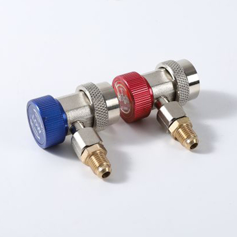 R R134A ทองแดงทั้งหมด Quick-Connector รถฟลูออไรด์ Quick Connector รถ Air Conditioner เครื่องมือ R134