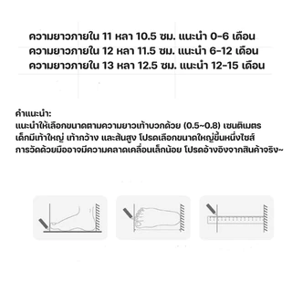 พร้อมส่ง รองเท้าเด็กอ่อน 10.5-11.5CM รองเท้าสไตล์เจ้าหญิง ประดับลูกไม้ เบาและสบาย กันลื่นเ หมาะสำหรับเด็กอายุ 0-1 ปี