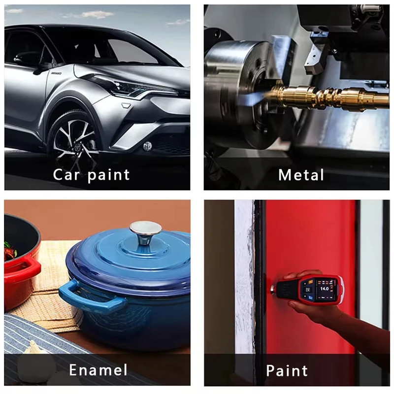 UNI-T เคลือบความหนา UT343E 0-2000μm รถฟิล์มสีเครื่องทดสอบความหนาจอแสดงผล TFT พร้อม Bluetooth UT343A 