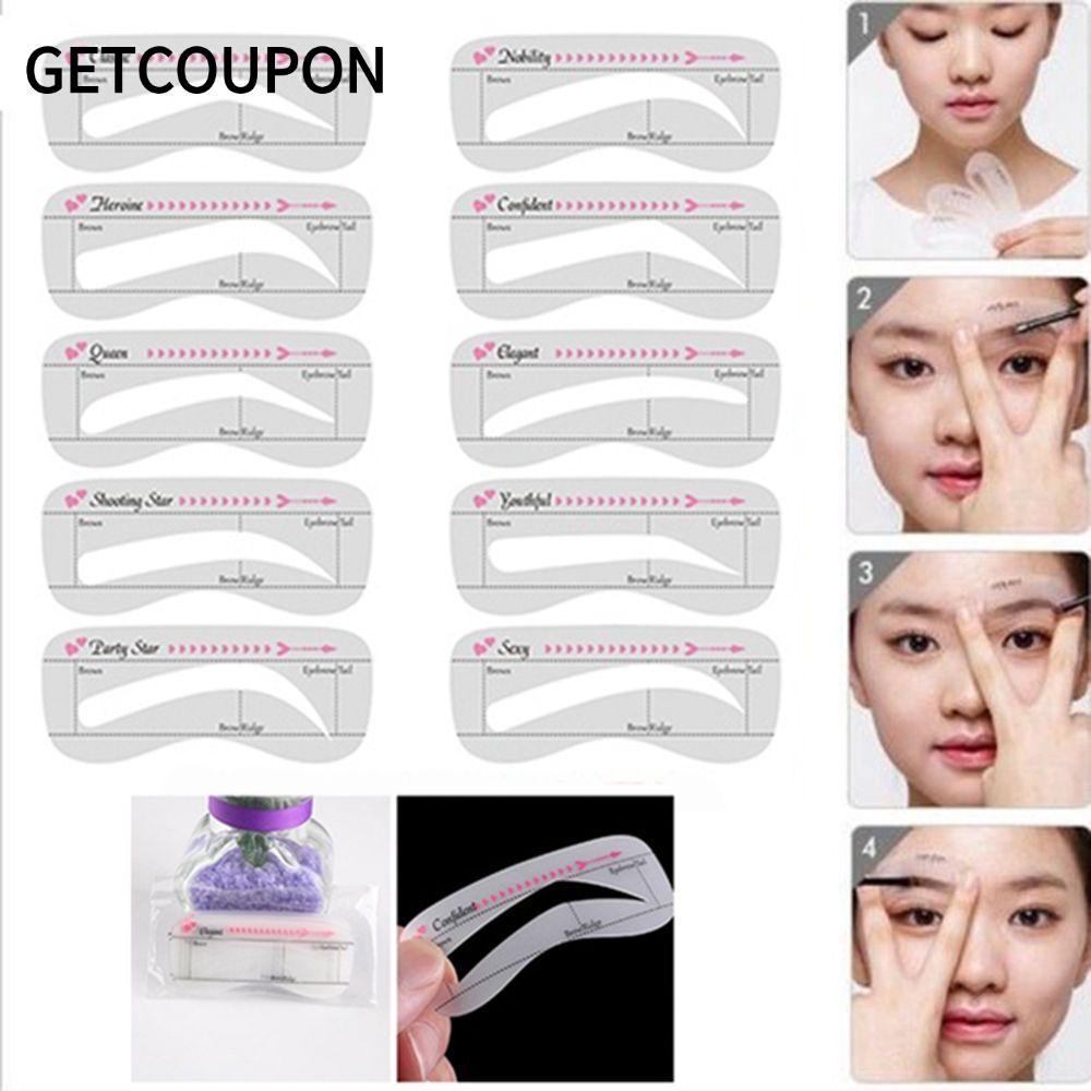 GETCOUPON Eyebrow Stencil Reusable Eye Template Grooming