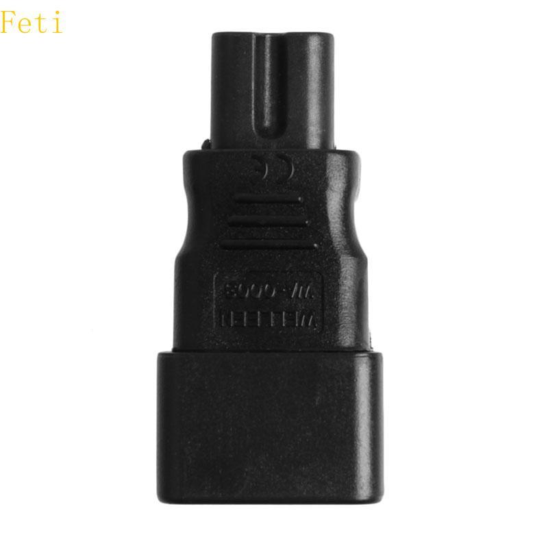 Feti IEC320 C14 3Pin Female to C7 Male Power Adapter Rated 10A สีดํา