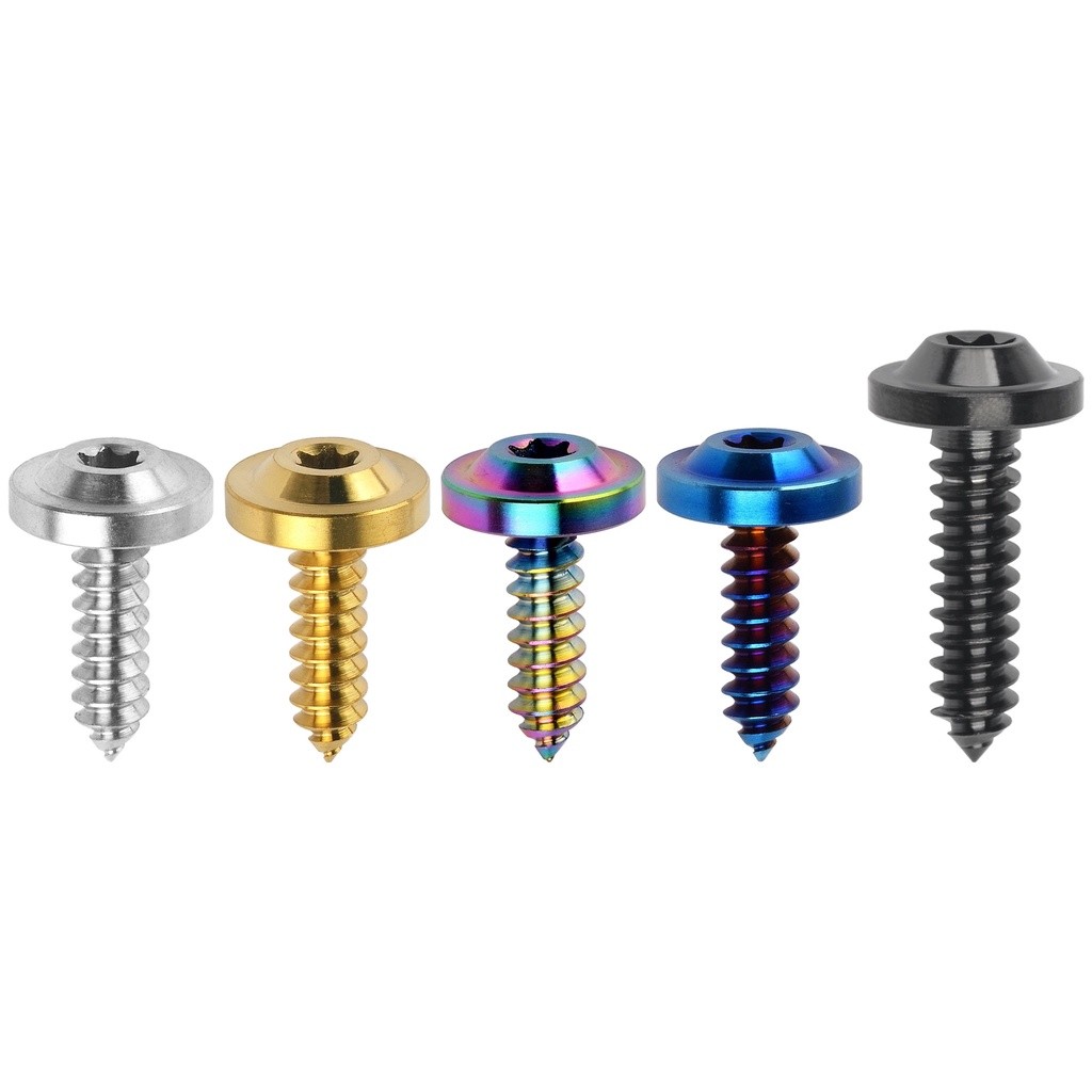 Titanium Bolt M4 M5*12/15/20/25/35 Self-Sting Bolts ปุ่ม Torx Hex Flange Head สําหรับจักรยานรถจักรยานยนต์รถ