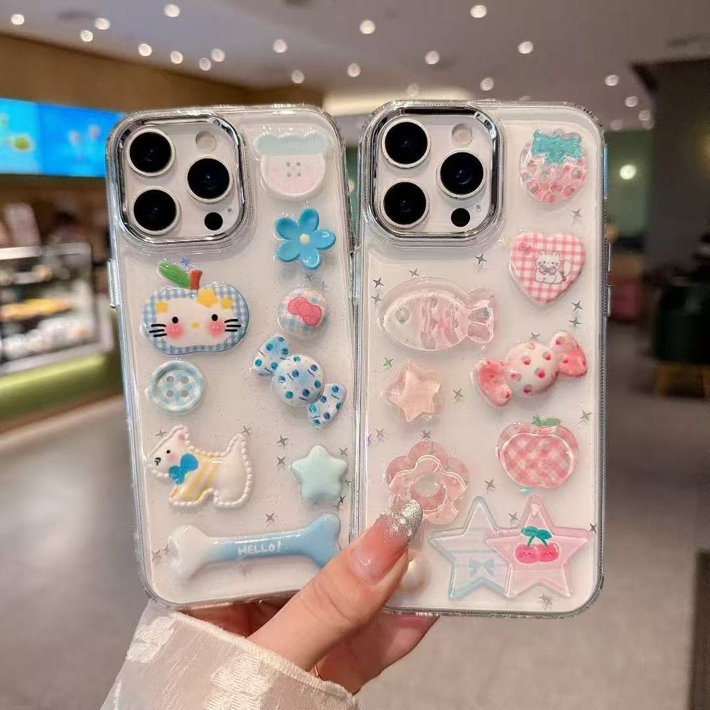 เคสปลา Epoxy ocean candy เหมาะสําหรับ iPhone 17 Pro Max ฝาครอบป้องกันแมวน่ารักสําหรับ Apple 16