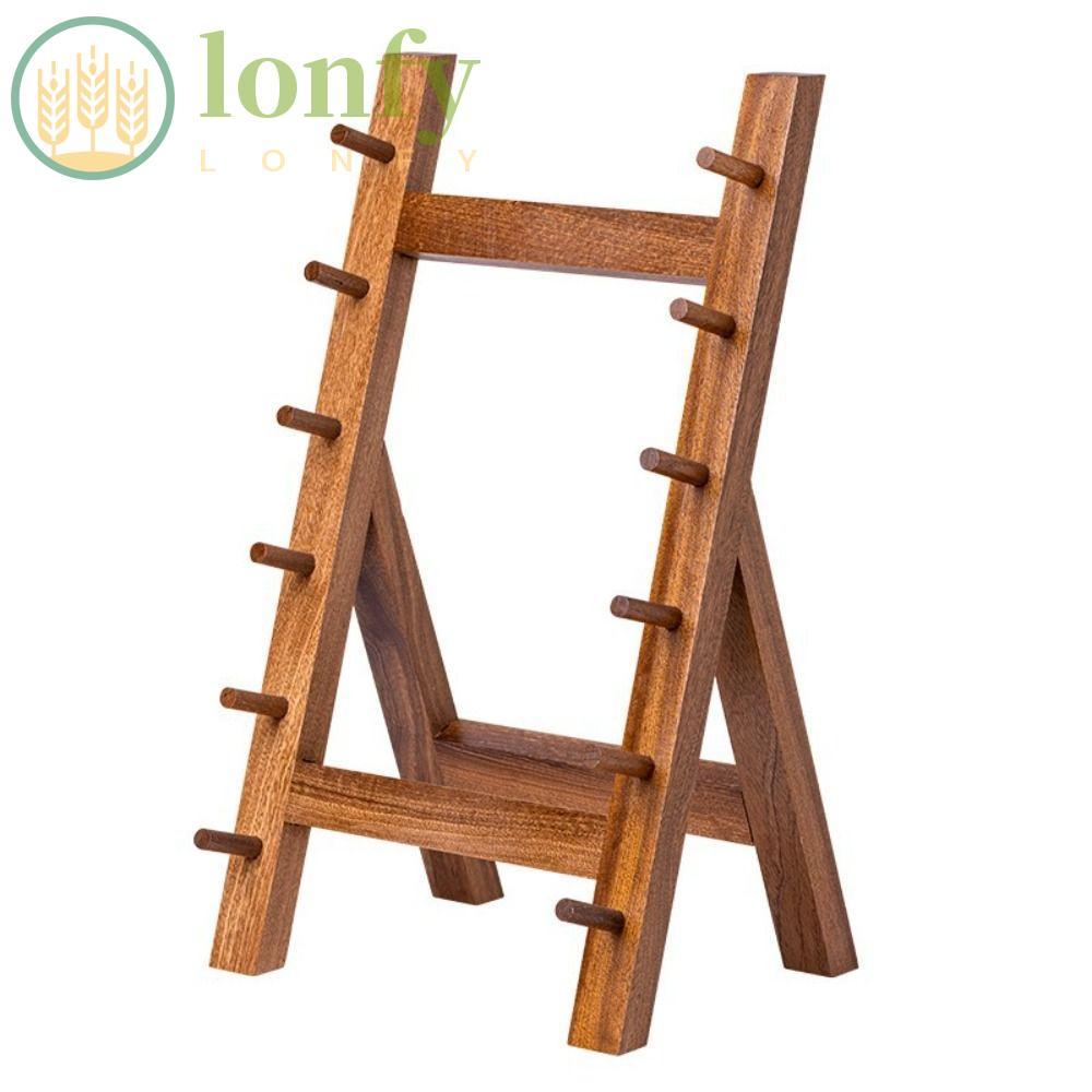LONFY Katana Tanto Stand, ที่วางโชว์ Katana แบบถอดได้หลายชั้น, ที่วางเก็บของในครัวไม้อเนกประสงค์ Kat