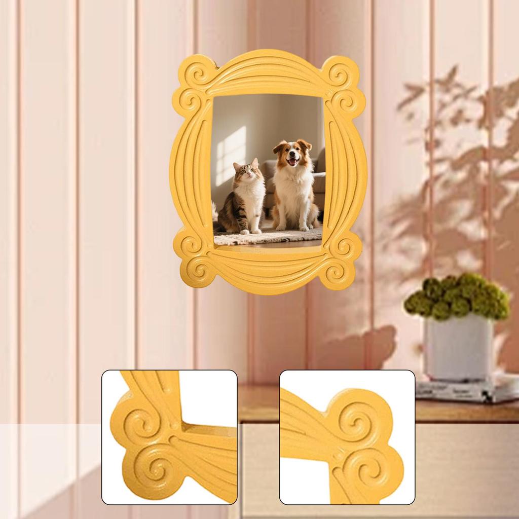 [arutoxalc] Peephole Frame Wooden Craft Friends Present Eye Catching Photo Frame Friends TV Show Doo