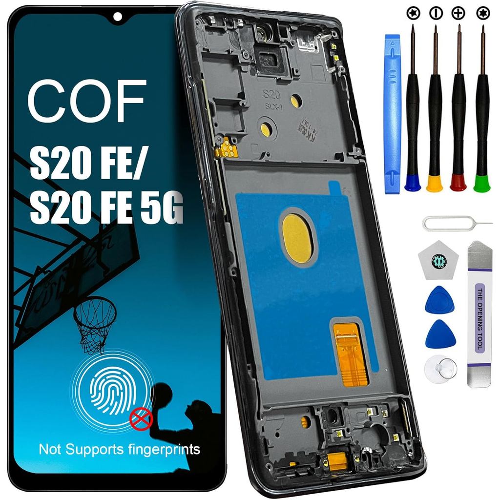 สําหรับ Samsung Galaxy S20 FE/S20 FE 5G เปลี่ยนหน้าจอพร้อมกรอบ COF สําหรับ SM-G781 SM-G781B SM-G781U