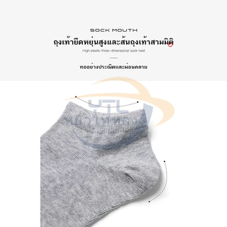 ถุงเท้าผ้าฝ้ายคุณภาพดี สีพื้น มินิมอล ใส่สบาย ใส่ได้ทุกโอกาส ทั้งทำงานและเล่นกีฬา