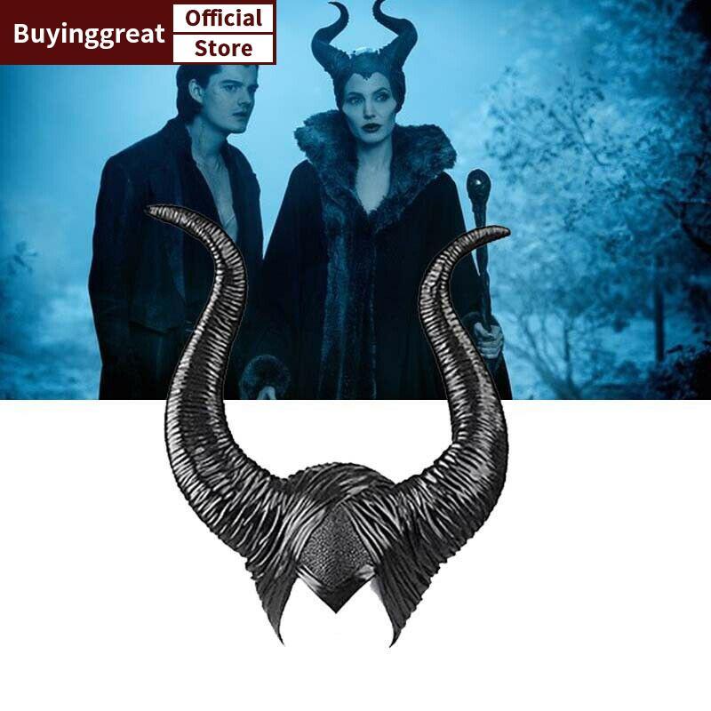 TST หมวกฮาโลวีน Horns คอสเพลย์ Maleficent Evil Queen Headpiece Headwear เครื่องแต่งกาย SG