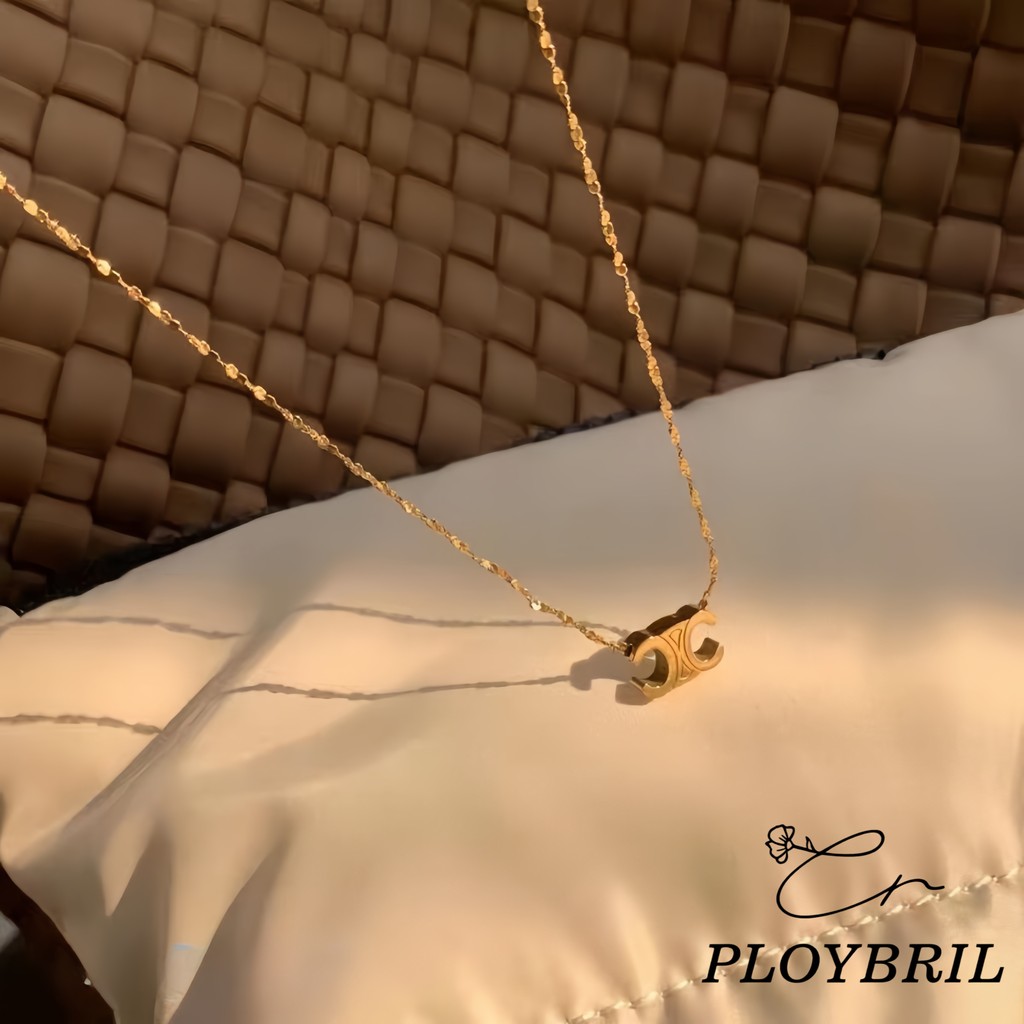 PLOYBRIL สร้อยคอโซ่เหล็กไทเทเนียม เข้ากับทุกการแต่งกาย ระดับไฮเอนด์ แฟชั่นสําหรับผู้หญิง X048