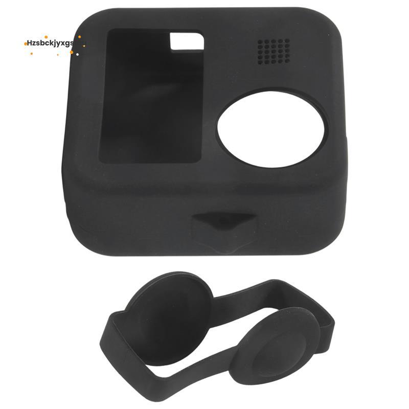 Hzsbckjyxgs1nu เคสซิลิโคนสําหรับ MAX 360 กล้องกีฬา Professional ป้องกันโดมอะไหล่เลนส์ (สีดํา)