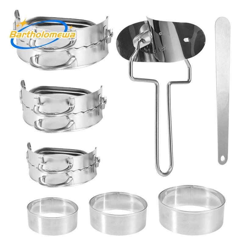 bartholomewaDumplings Maker 8 ชิ้น,ชุดแม่พิมพ์กดและเครื่องตัดสําหรับWontonจีน,Gyoza Skinเครื่องมือ