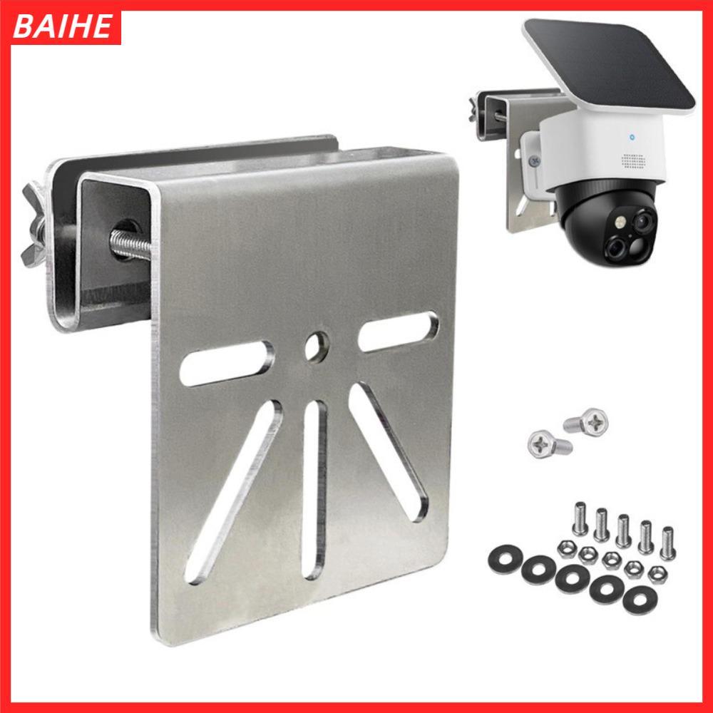 BAIHE ตัวยึดรางน้ำโลหะ สำหรับ Eufy SoloCam S340/E30 แผงติดตั้งกล้องวงจรปิดกลางแจ้ง ติดตั้งง่าย ทนทาน