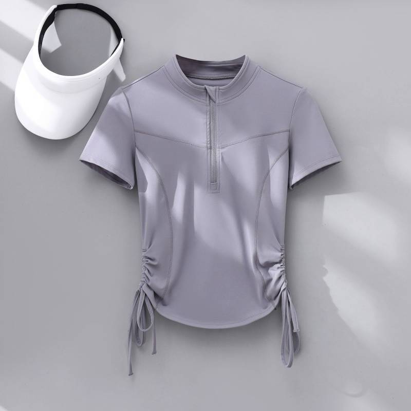 Yoga Clothes Summer New Slim-Fit Short-Sleeved Badminton Sports Top Pilates Workout Clothes PMO2
