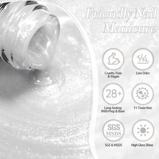 【Local】BORN PRETTY Super Shine White Water Light Cat Eyes เล็บเจลโปแลนด์ Magnetic Soak Off UV LED Varnis กึ่งถาวร