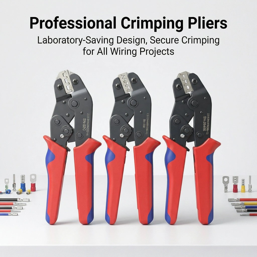 SN Series Ratcheting Crimping คีม 7.5 นิ้ว Professional Wire Terminal Crimper สําหรับเย็นกดตัวเชื่อมต่อ