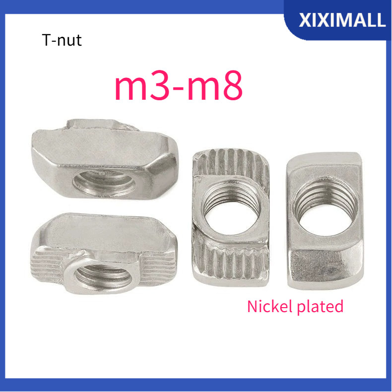 มาตรฐานยุโรป t-nut ชุบนิกเกิลประเภทเรือ t-nut t-block M3/M4/M5/M6/M8XI-PH