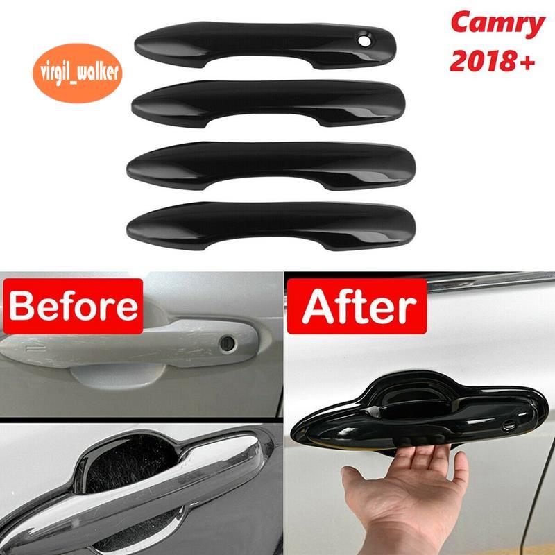 สําหรับ XV70 2018-2021 สีดําเงาด้านข้างมือจับประตูปกตัด