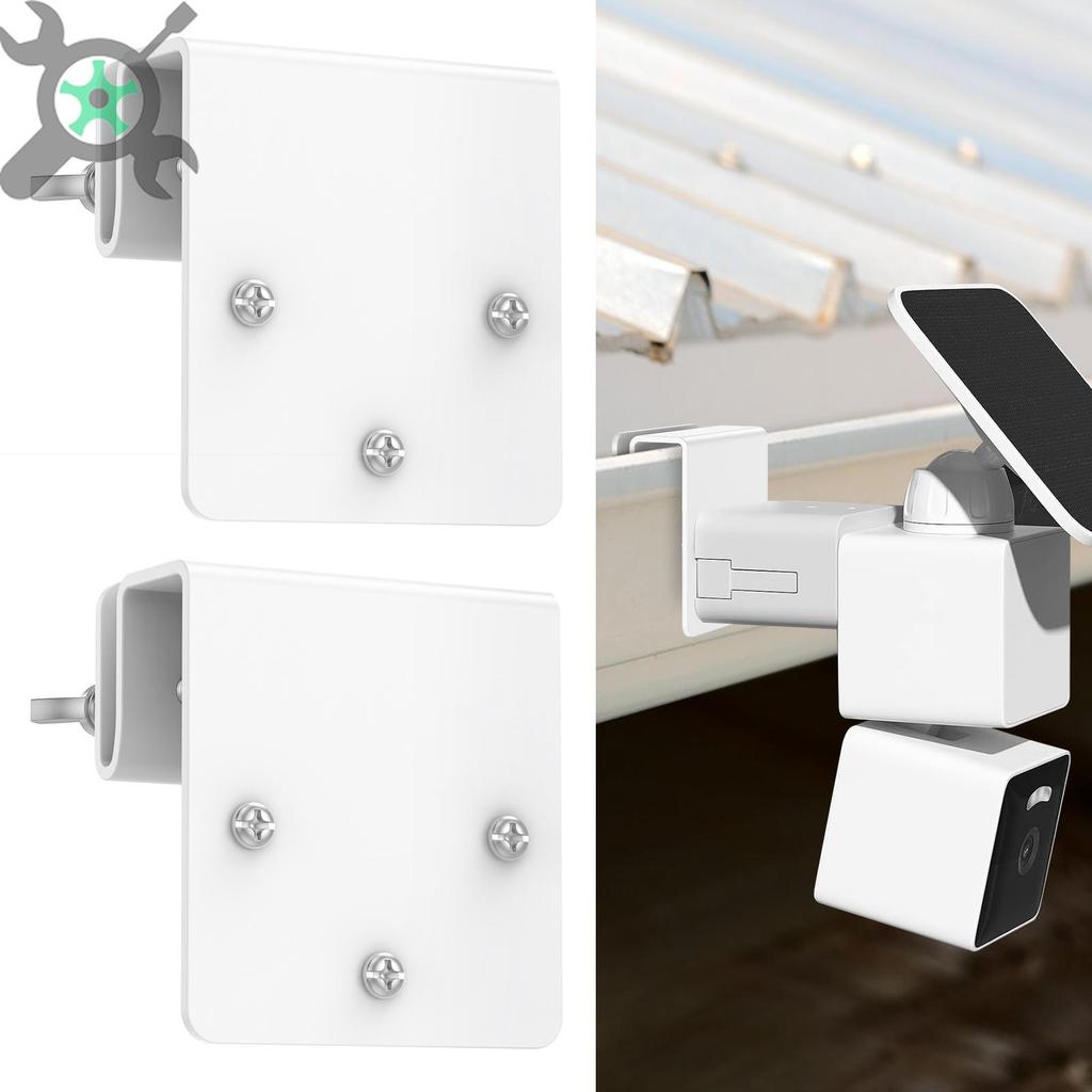 2 ชิ้น Gutter Mount ไม่จําเป็นต้องเจาะใช้งานร่วมกับ WYZE Solar Cam Pan สําหรับกลางแจ้ง Us SHOPCYC496