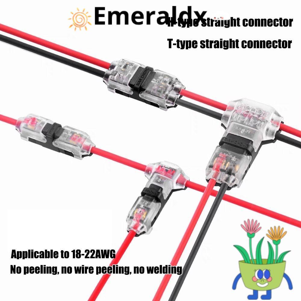 EMERALDX 1 ชิ้น Pluggable Wire Connector, 8-22AWG สําหรับสายไฟสายไฟ Crimp, Quick Splice รถตัวเชื่อมต