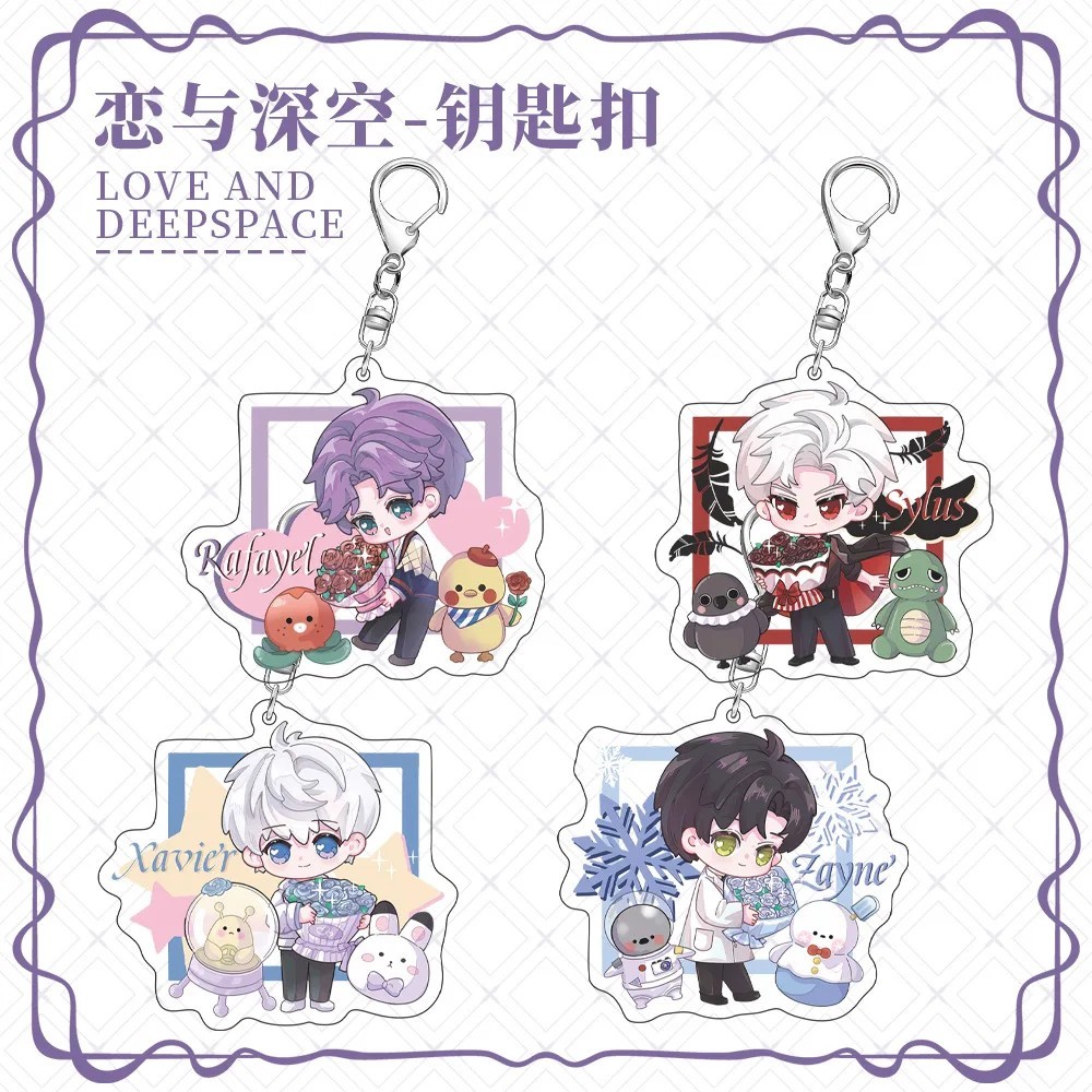 พวงกุญแจไมก้าความรักและ Deep Space Chibi Rafayel Xavier Zayne Sylus Qin Tao Le Tham Tinh Ky Duc ตกแต