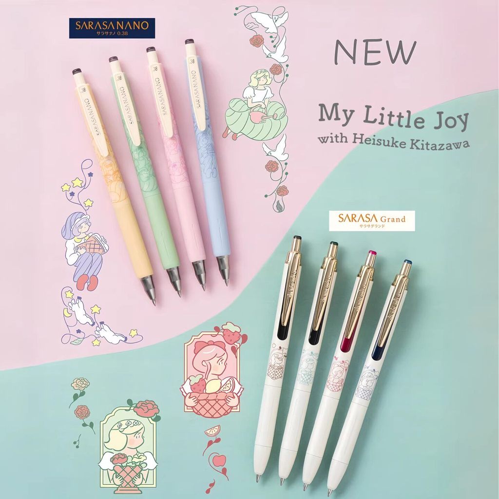พร้อมสต็อก Japan ZEBRA/ZEBRA My Little Joy Kitazawa Heisuke Style/Nano Color Gel Pen 0.38 สีดํา