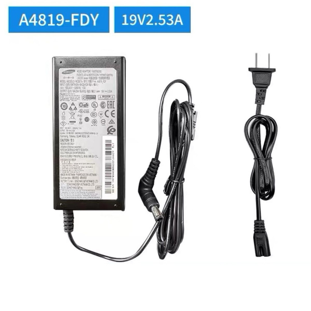 ซัมซุงแท้19V2.53A อะแดปเตอร์จ่ายไฟสำหรับจอภาพ LCD TV A4819/A4819N_FDY