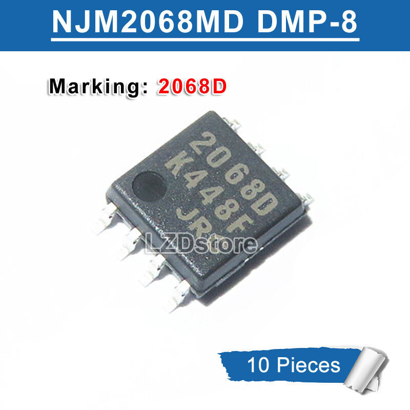 10pcs Original 2068D JRC NJM2068MD DMP-8 เสียงรบกวนต่ํา Dual Operational เครื่องขยายเสียงชิป IC ใหม่