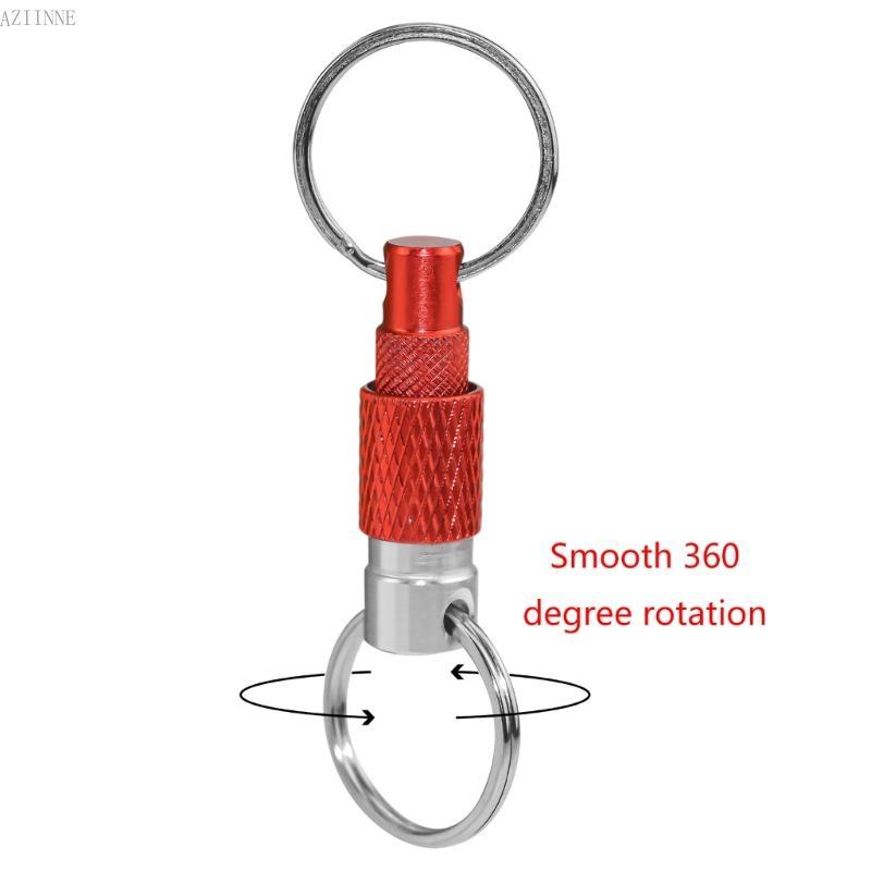 Aziin Quick Release Key เครื่องมือดึง Apart พวงกุญแจโลหะที่ถอดออกได้พวงกุญแจ Functional