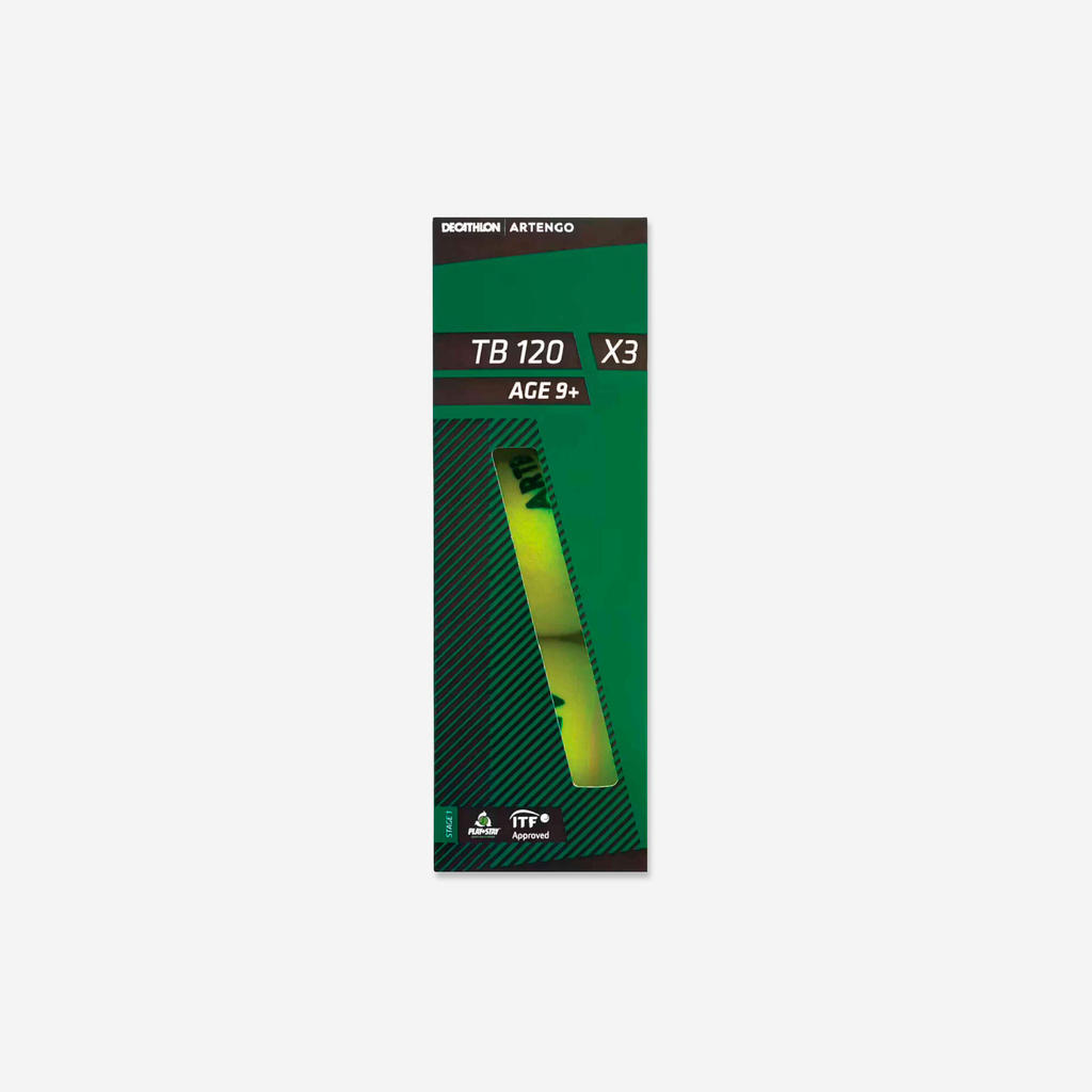 ลูกเทนนิสรุ่น TB120 แพ็ค 3 ลูก (สีเขียว) | Tennis Ball TB120*3 - Green