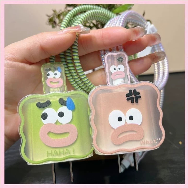 (ส่งทันที!) 18W 20W สำหรับPhoneทุกรุ่น❗ได้ครบชุด❗Set Cable bite ถนอมสายชาร์จ ชินจัง Shin Chan