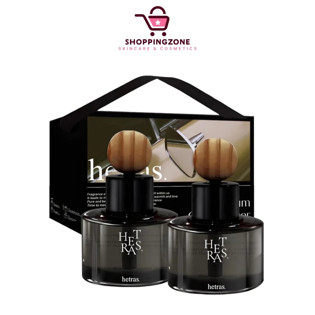 [ฉลากไทย] Hetras Car Diffuser เฮทราส น้ำหอมรถยนต์ [60 ml./ขวด] น้ำหอมปรับอากาศรถยนต์พรีเมียม กลิ่นหอม ช่วยลดกลิ่นอับ