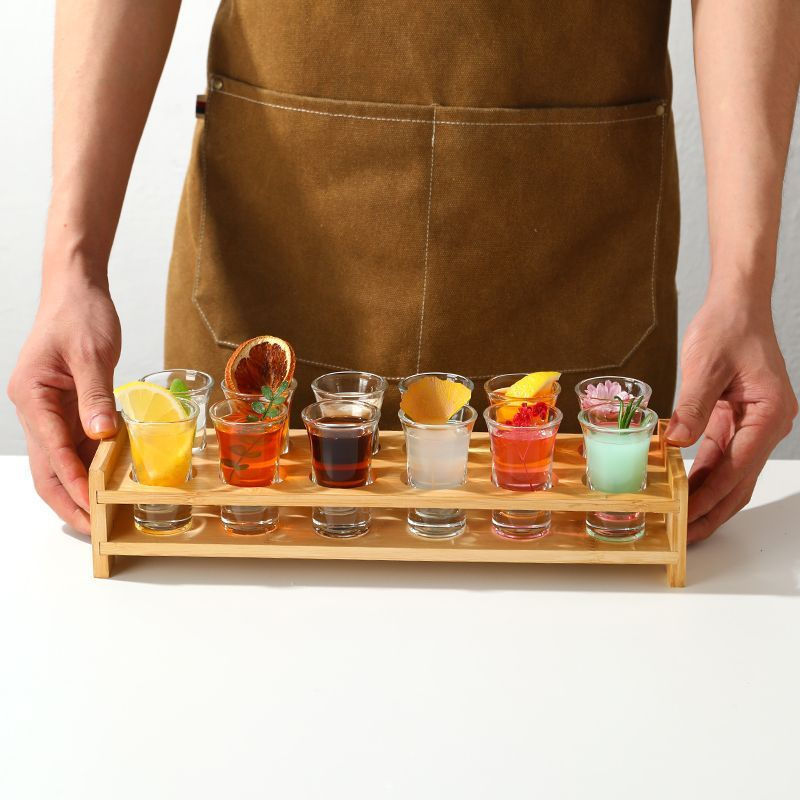 [ขายดี] ชุดแก้วช็อต b52 แก้วไวน์แก้ว Sip Glass ที่วางแก้วค็อกเทล Bartending Agave Bomber Glass 3.8