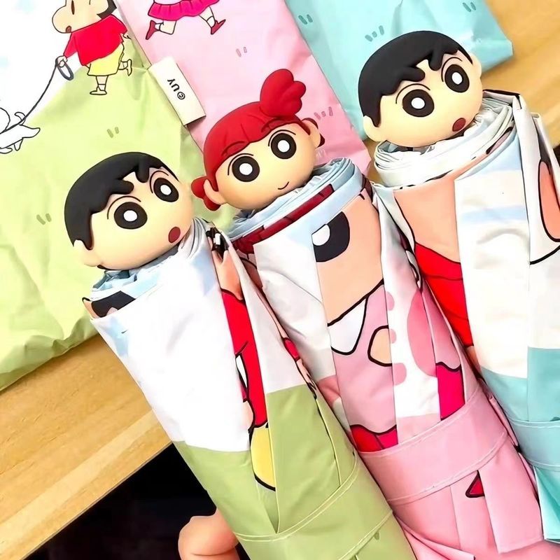 【พร้อมส่ง】ชินจัง ร่มกันแดด shinchan uv umbrella ร่ม ร่มพับ เหมาะสำหรับทั้งวันที่มีแดดและวันที่มีฝนตก