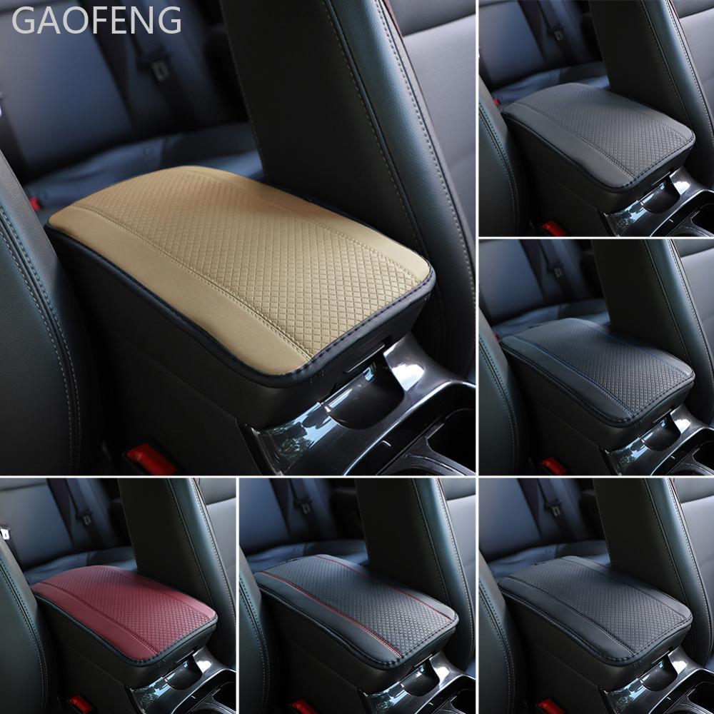 GAOFENG Four Seasons Car Armrest Cover Mat Universal คาร์บอนไฟเบอร์ที่วางแขนกล่อง Pad Non Slip Decor