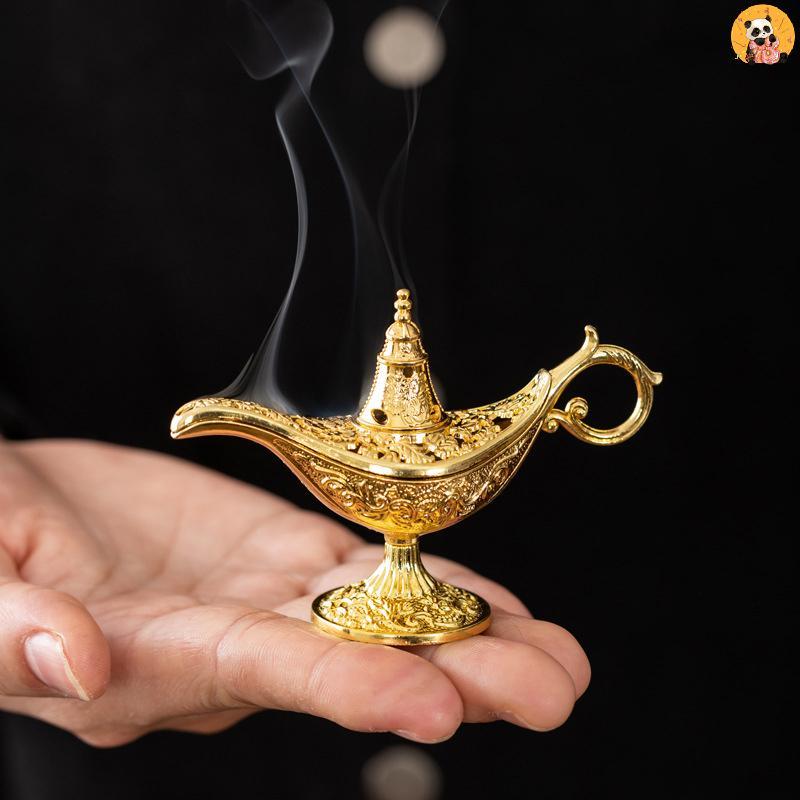 [CO] Hollow Legend Aladdin Magic Genie โคมไฟธูป Burners Retro Wishing โคมไฟน้ํามันของขวัญตกแต่งบ้าน [TH]